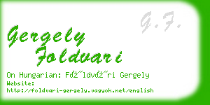 gergely foldvari business card