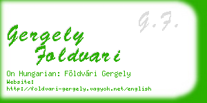 gergely foldvari business card